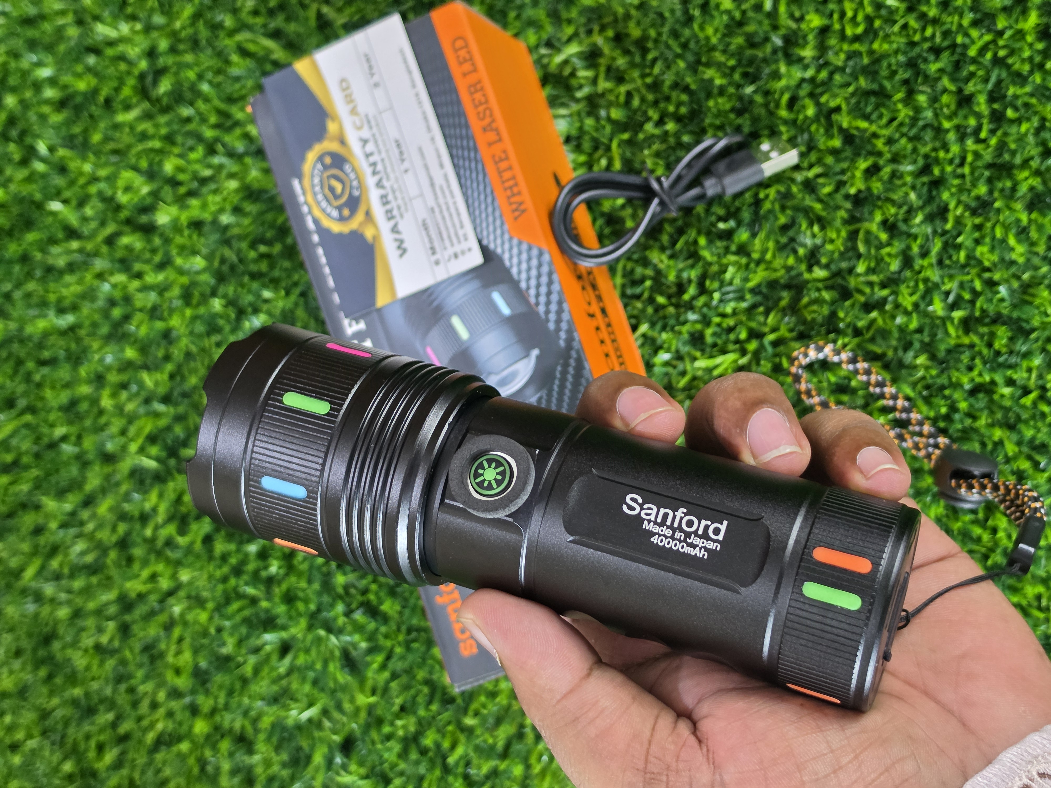 40000 MAH Betray Sanford Super Bright Rechargeable Flashlight