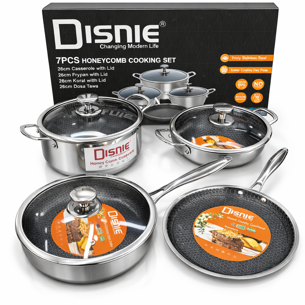 Disnie 7 Pcs SUS 316 Honeycomb Cooking Set