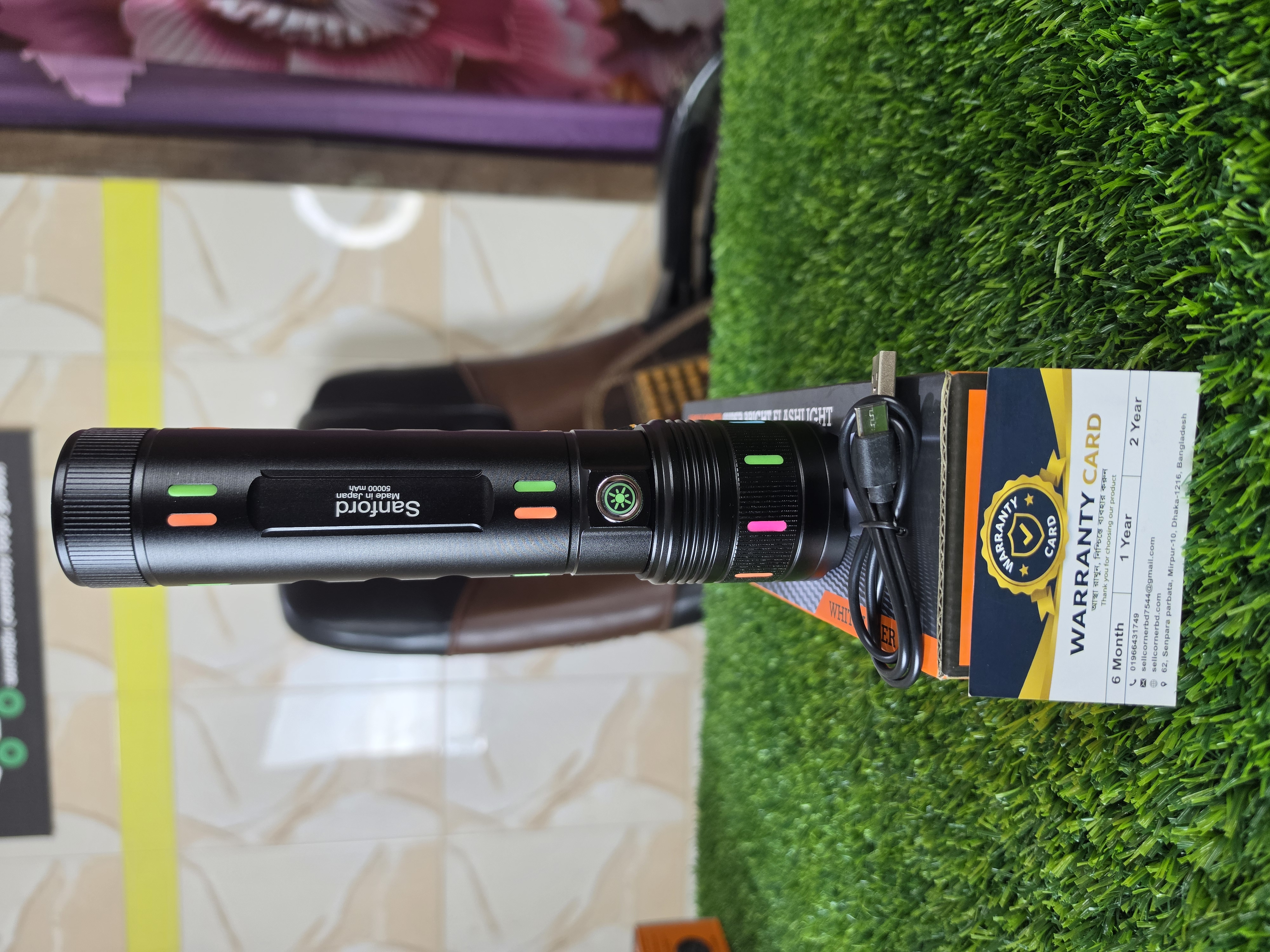 50000 MAH Betray Sanford Super Bright Rechargeable Flashlight