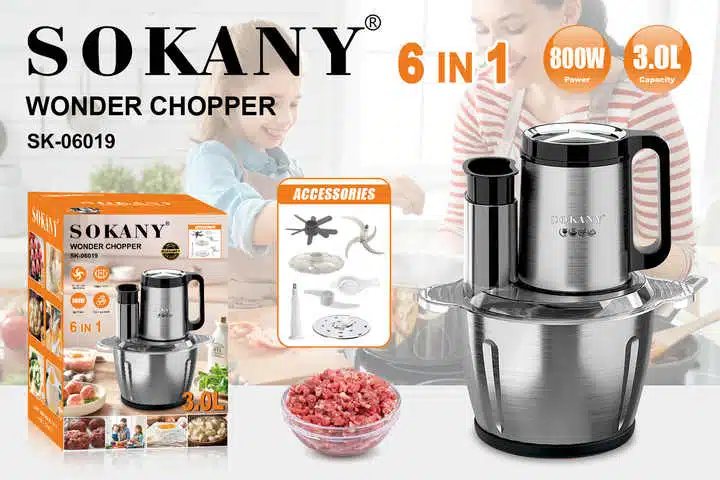 3Liter SOKANY 6 in1 Wonder Chopper