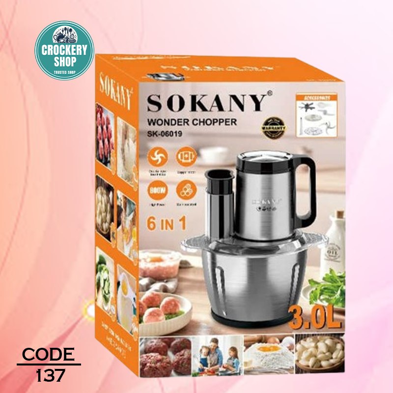3Liter SOKANY 6 in1 Wonder Chopper
