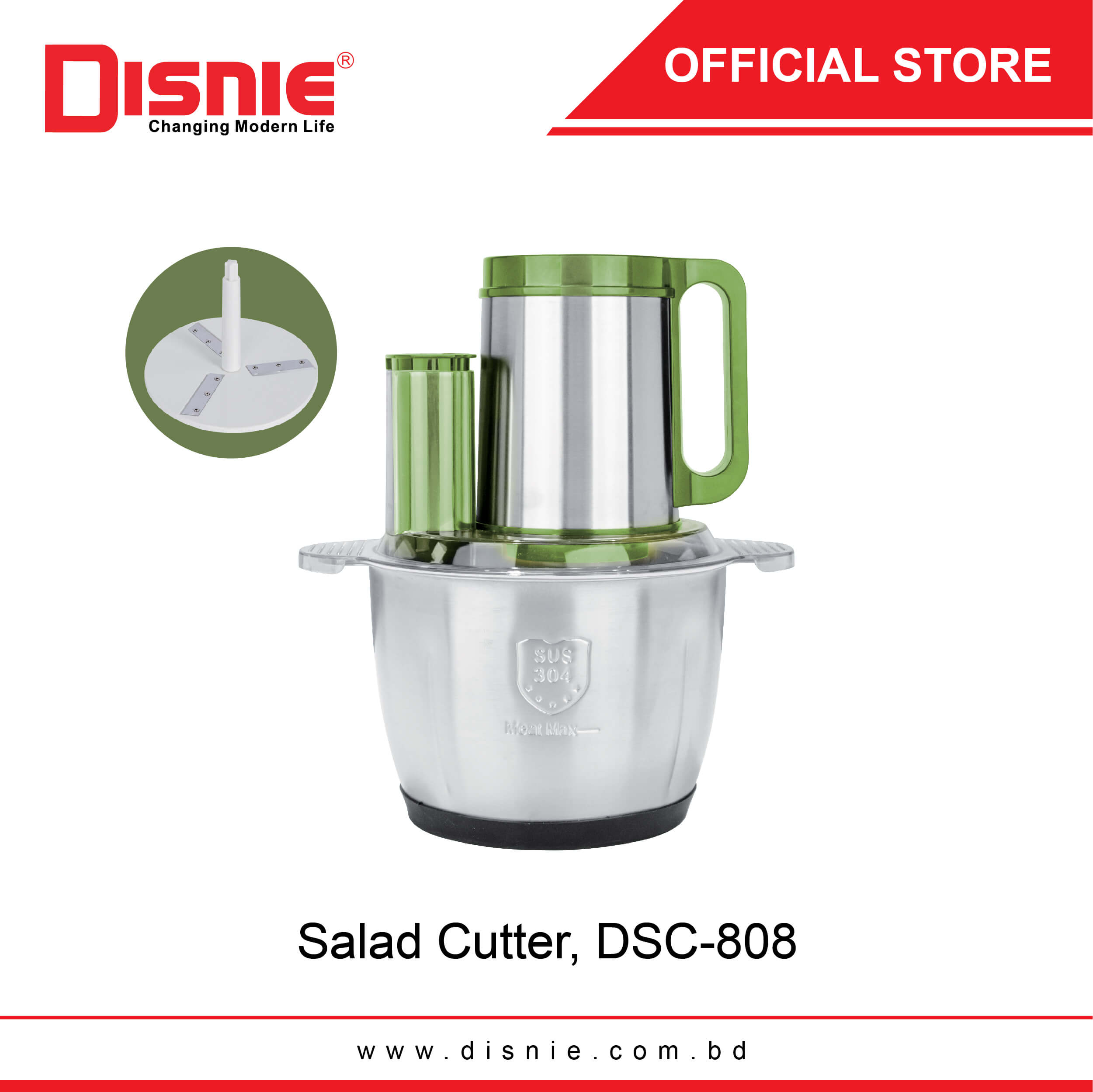 3.3L Disnie 8 in1 DSC-808 Salad Cutter & Food Chopper With Fruits Pleeler