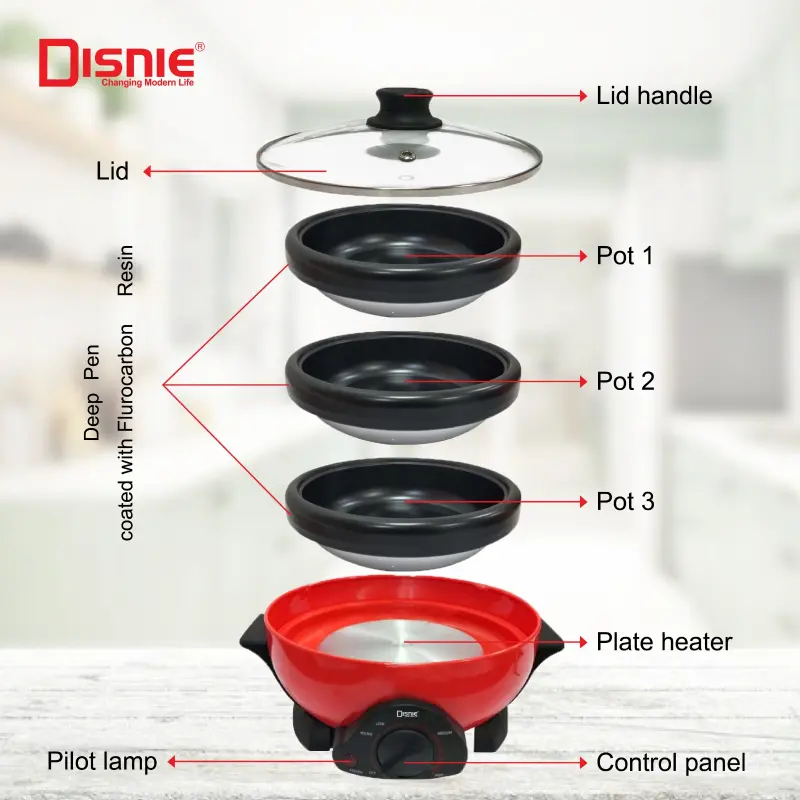 Disney Electric Curry Cooker With 3 Pots