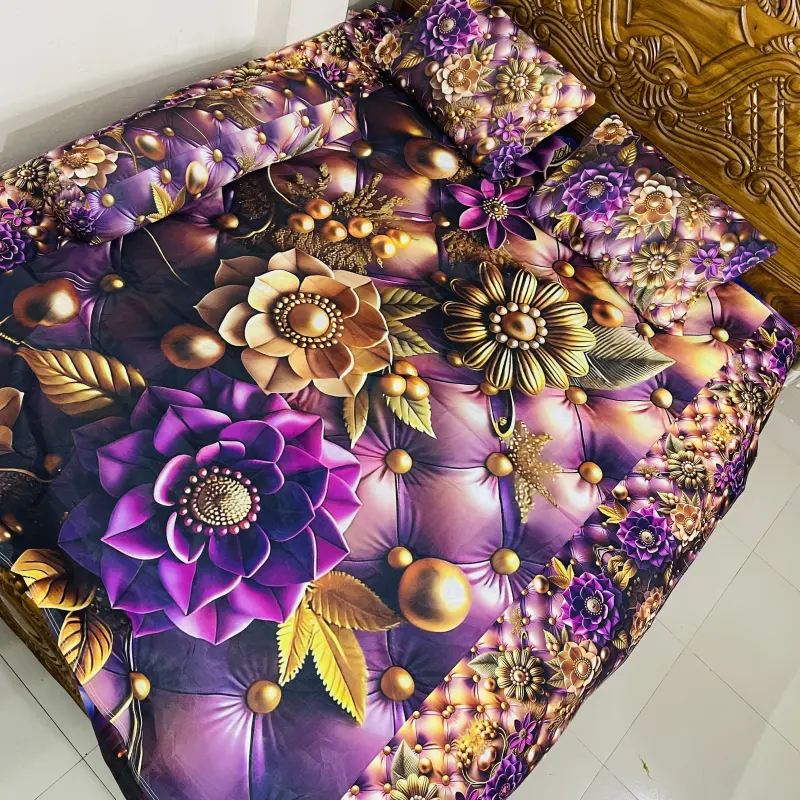 7/8 fit Waterproof 3d Print Bedsheet=B57