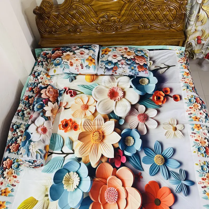 7/8 fit Waterproof 3d Print Bedsheet=B51
