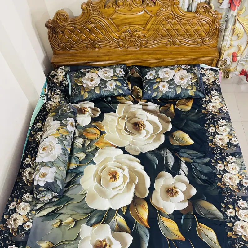 7/8 fit Waterproof 3d Print Bedsheet=B43