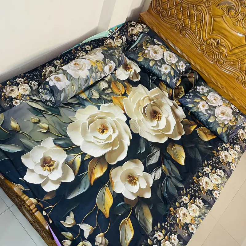 7/8 fit Waterproof 3d Print Bedsheet=B43