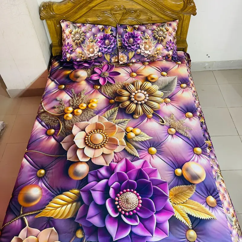 7/8 fit Waterproof 3d Print Bedsheet=B57