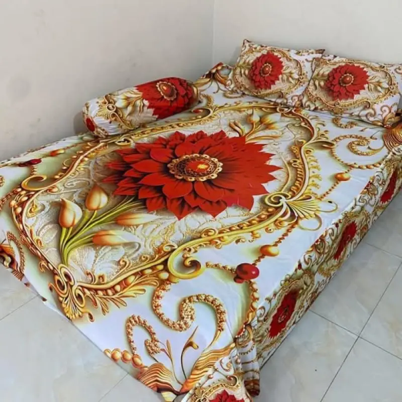 7/8 fit Waterproof 3d Print Bedsheet=B75